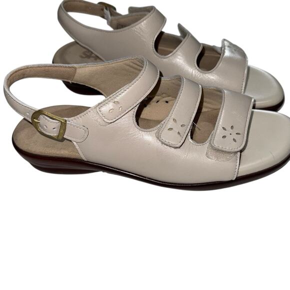 SAS Tripad Comfort Quatro Sandals Slingback Beige Bone Leather 8 N - Picture 5 of 12